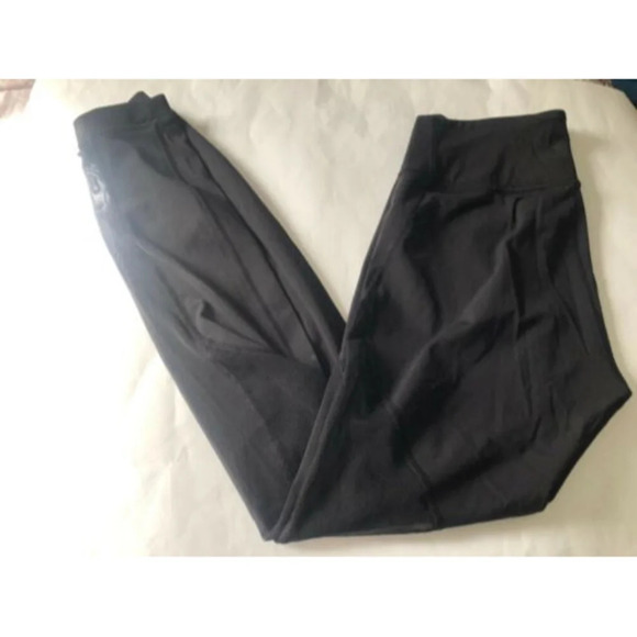 Lululemon Black Leggings With Mesh - Picture 1 of 6